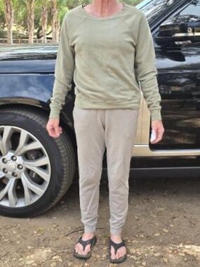 MATE the Label  set Organic Terry Classic Jogger  and sweatshirt size S in Sage